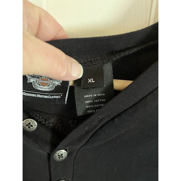Harley Davidson BLACK Long Sleeve shirt motorclothes - X large SEE PHOTOS - Picture 11 of 16